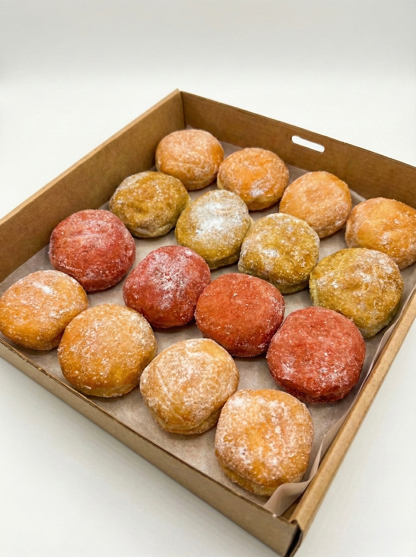 Freshly baked French beignets for sweet catering platters and afternoon tea.
