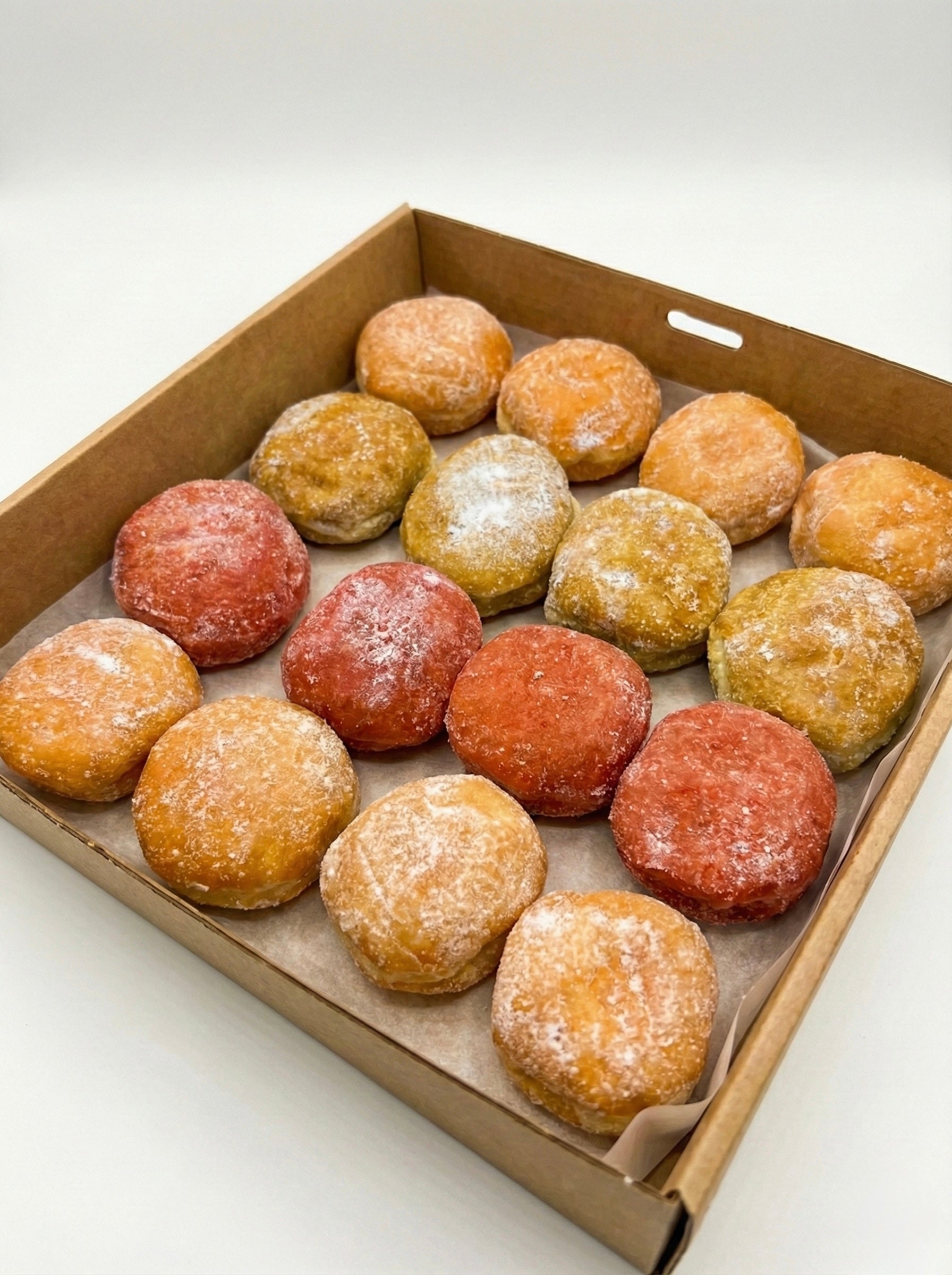Freshly baked French beignets for sweet catering platters and afternoon tea.