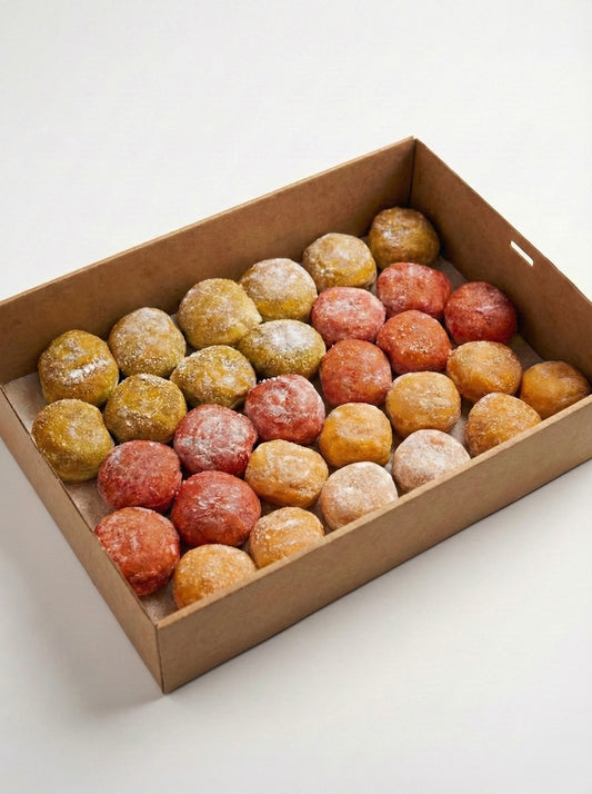 Freshly baked French beignets for sweet catering platters and afternoon tea.