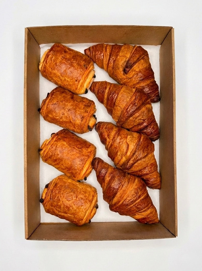 French croissant and Pain au chocolat  for corporate breakfast meetings, event catering or personal craving. 