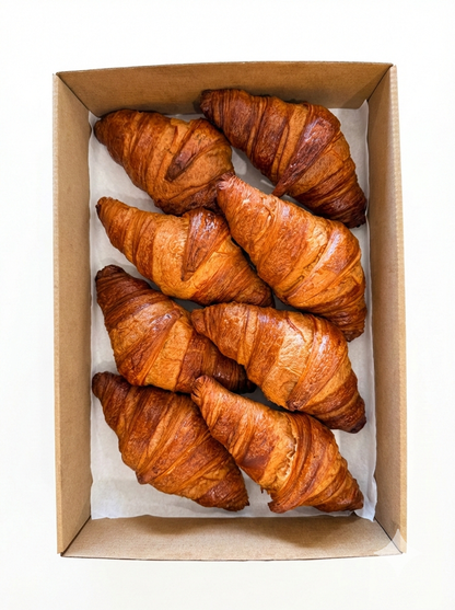 French croissant box for corporate breakfast meetings, event catering or personal craving. 