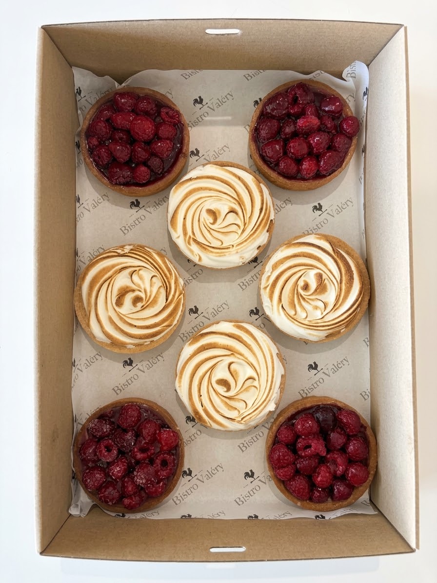 Lemon Meringue & Raspberry Tarts